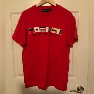 Vintage Escada Sport Red 100 Cotton Size S T-shirt